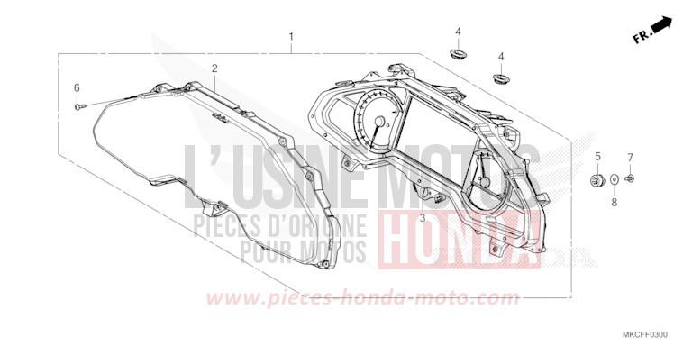 METER for Gold Wing GUNMETAL BLACK METLLIC (NHC52B) from 2022
